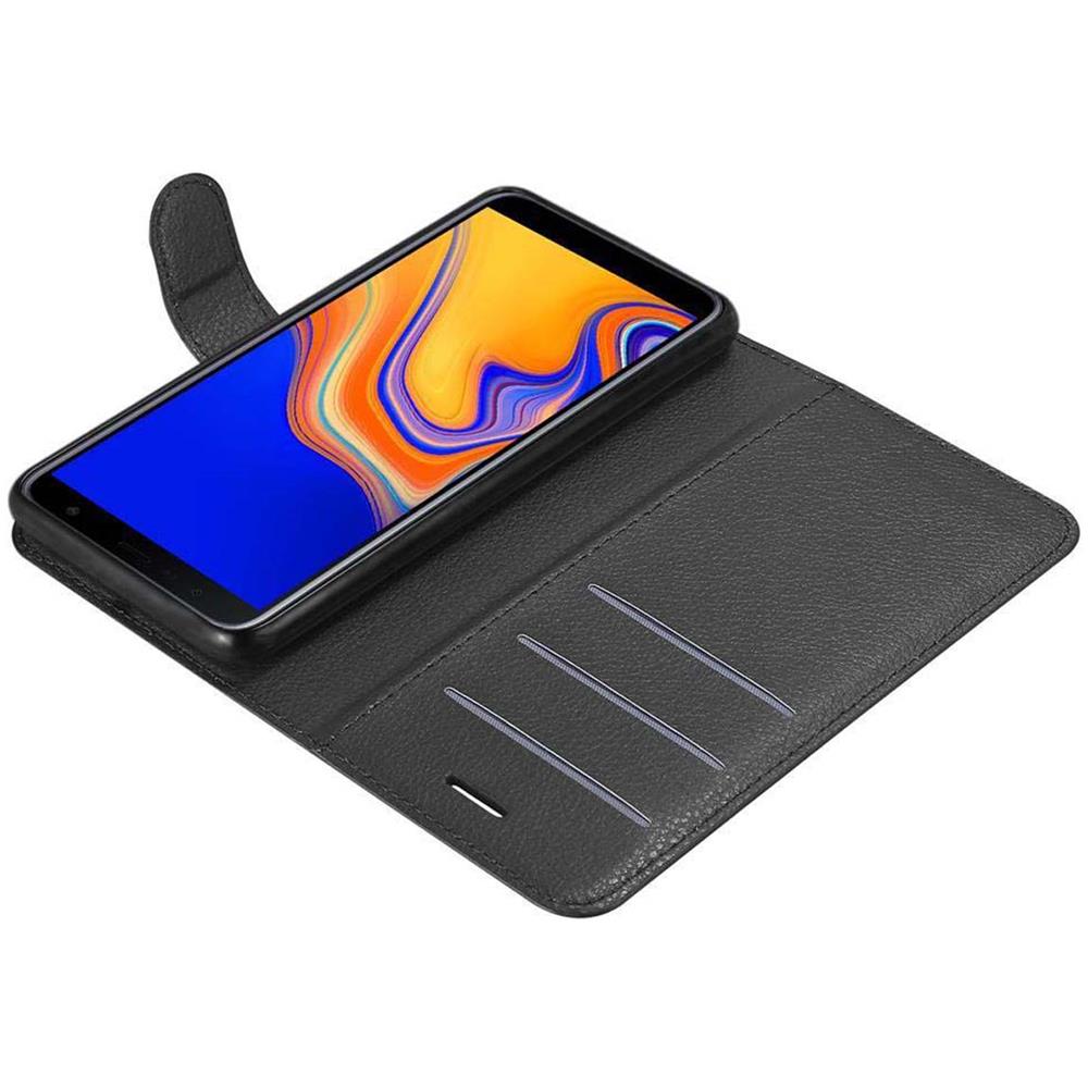 Cadorabo Custodia Compatibile Con Samsung Galaxy J6 Plus In Nero Carbone - Coperchio Protettiva Con Chiusura Magnetica, Funzione Stand E Tasca Per Le Carte - Foto 8