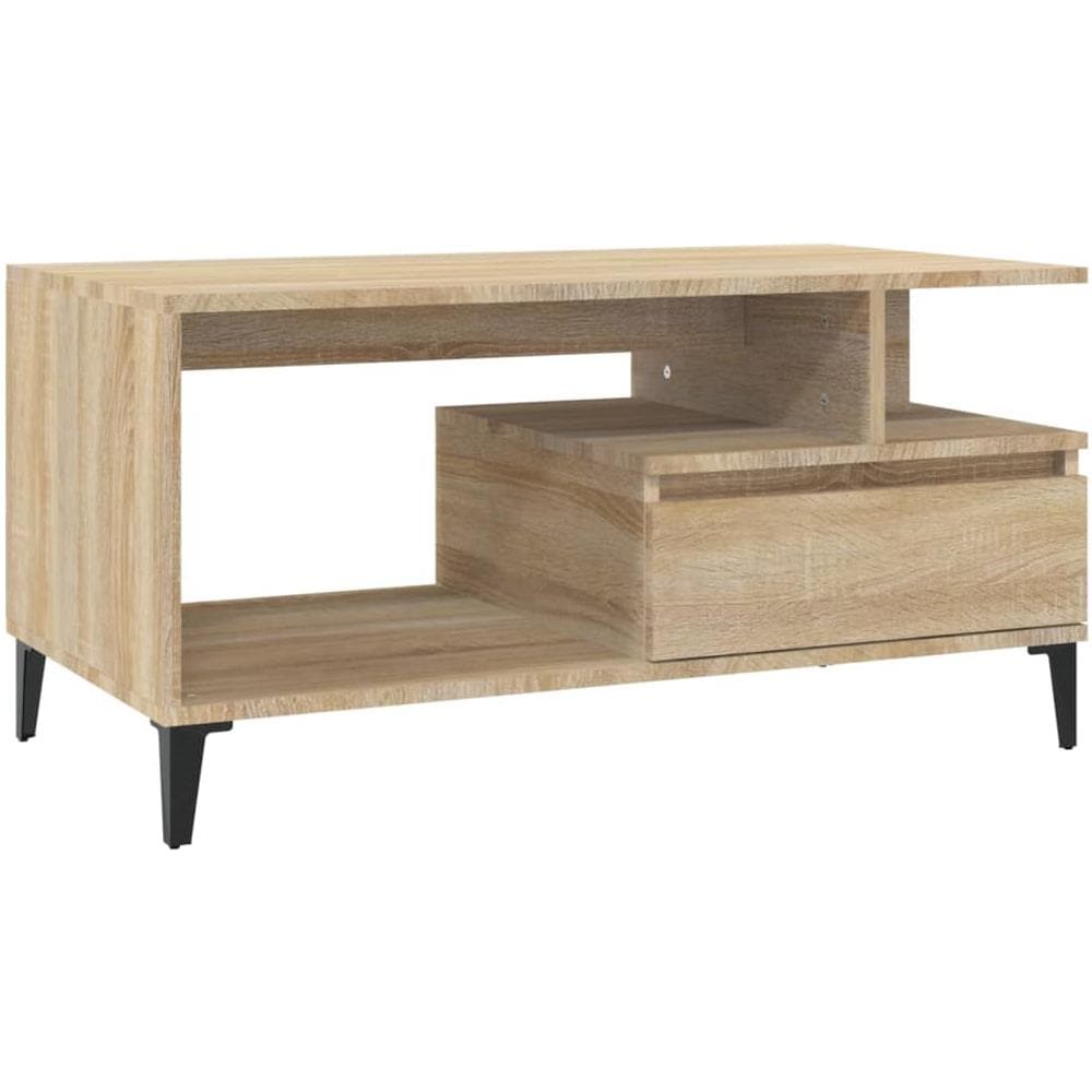 Tavolino Da Salotto Rovere Sonoma 90x49x45 Cm Legno Multistrato - Foto 2