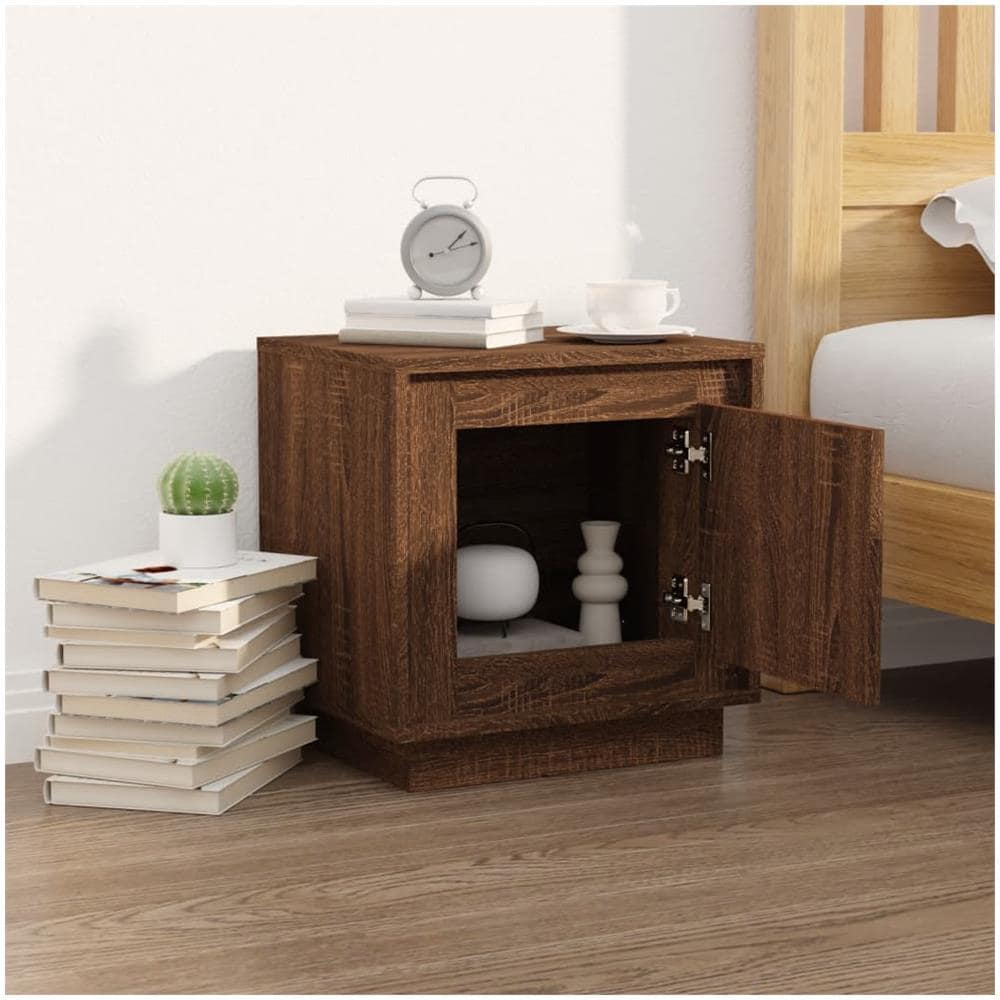 Comodino Rovere Marrone 44x35x45 Cm In Legno Multistrato - Foto 3