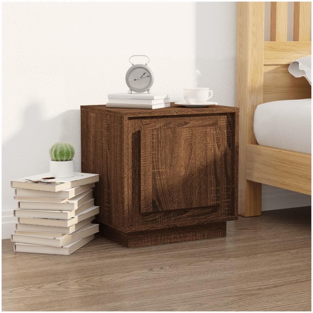 Comodino Rovere Marrone 44x35x45 Cm In Legno Multistrato - Foto 1