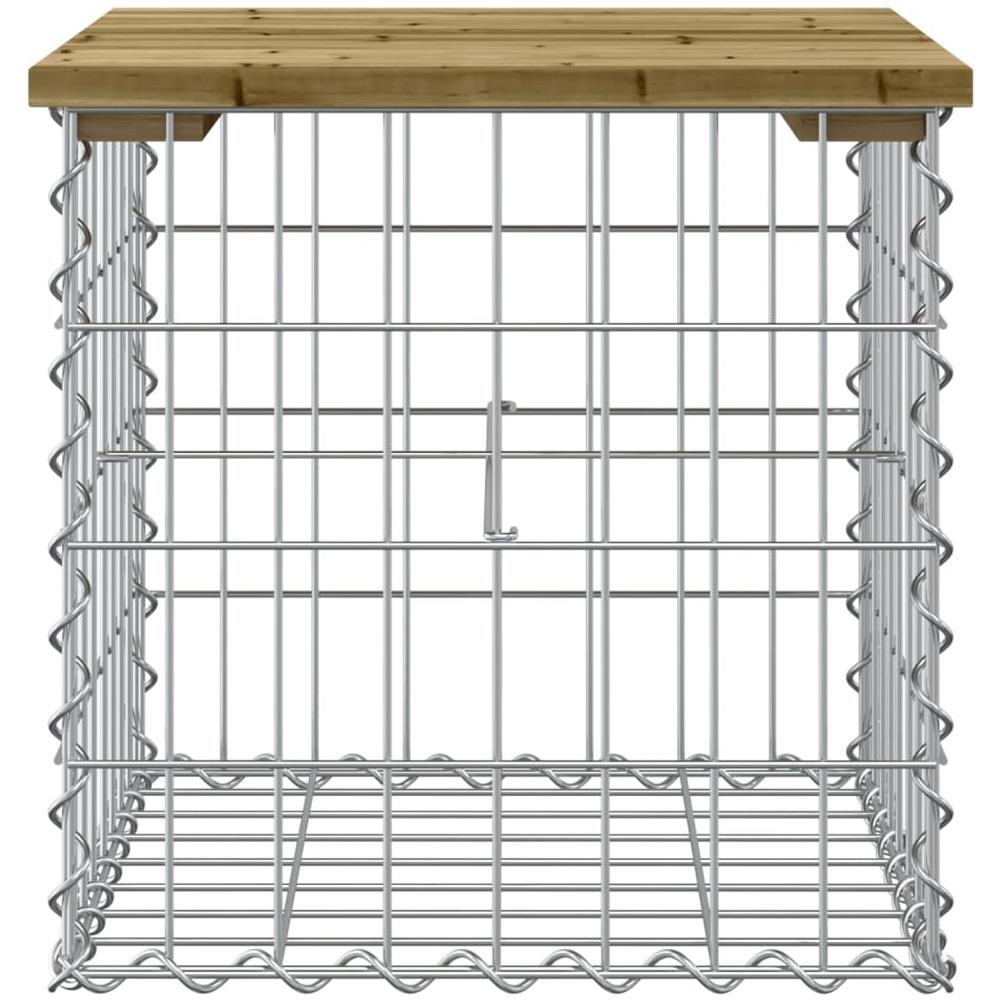 Panca da Giardino Design Gabbione 43x44x42 cm Pino Impregnato - Foto 3