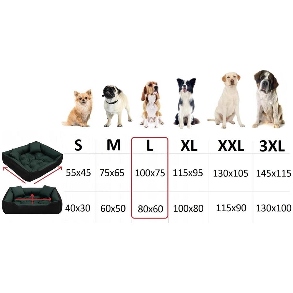 100x75 cm ECCO Cuccia per cani impermeabile verde personalizzabile - Foto 8