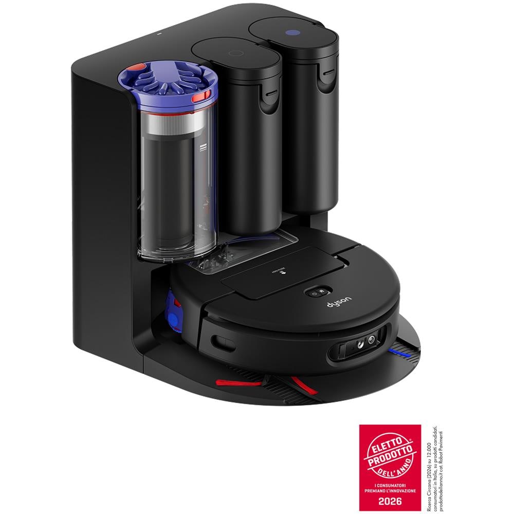 Robot Aspirapolvere e Lavapavimenti Spot+scrub Ai, Senza sacchetto, Nero, Rotondo, 0,25 L, Carica, Purification, 0.3 L - Foto 1