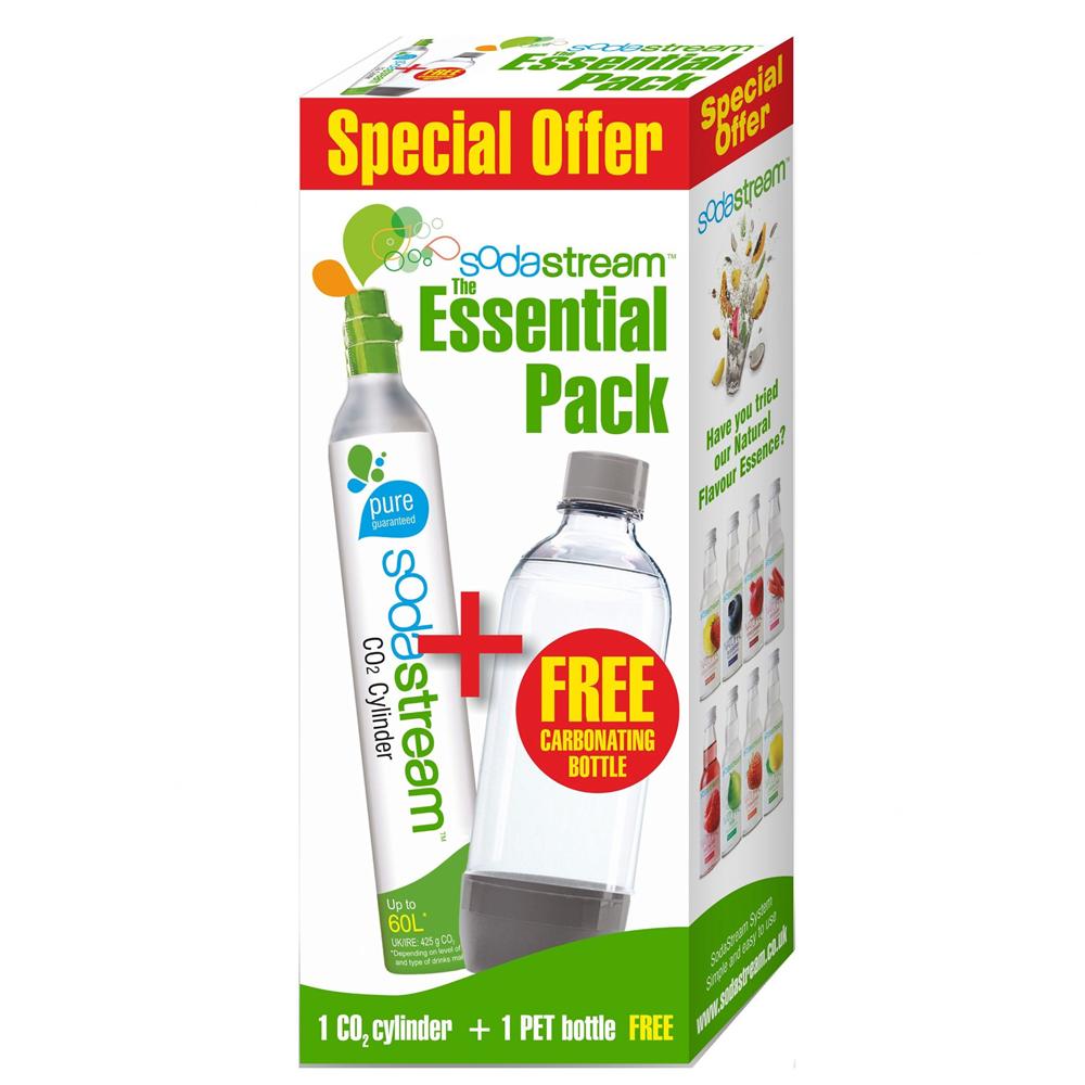 Essential Pack: Cilindro Bombola Ricarica Gas + 1 Bottiglia per Gasatore 1 Lt - Foto 1