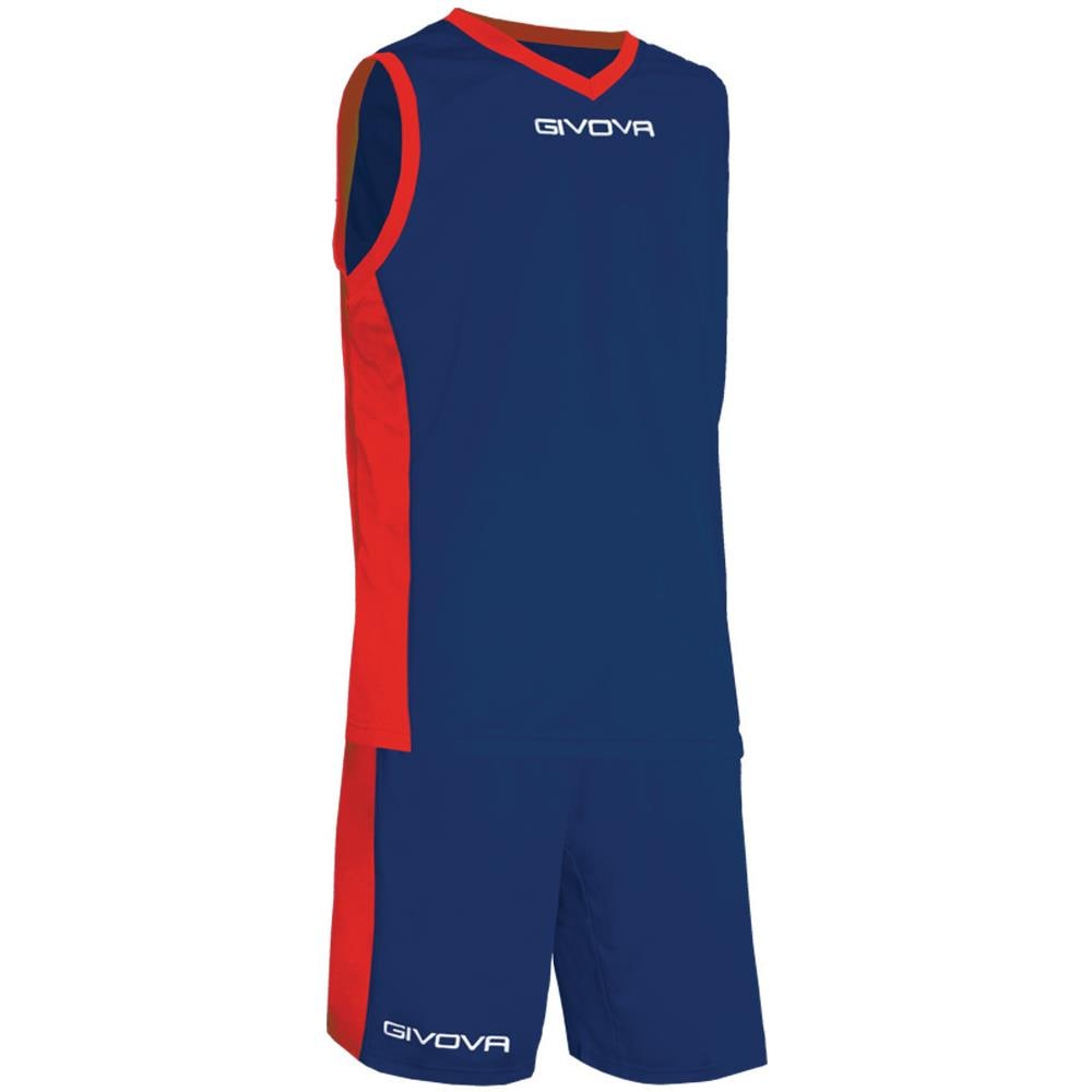 Kit Power - Completino Da Basket - Maglia Smanicata E Pantaloncino Di Colore Blu / rosso Taglia S - Foto 1