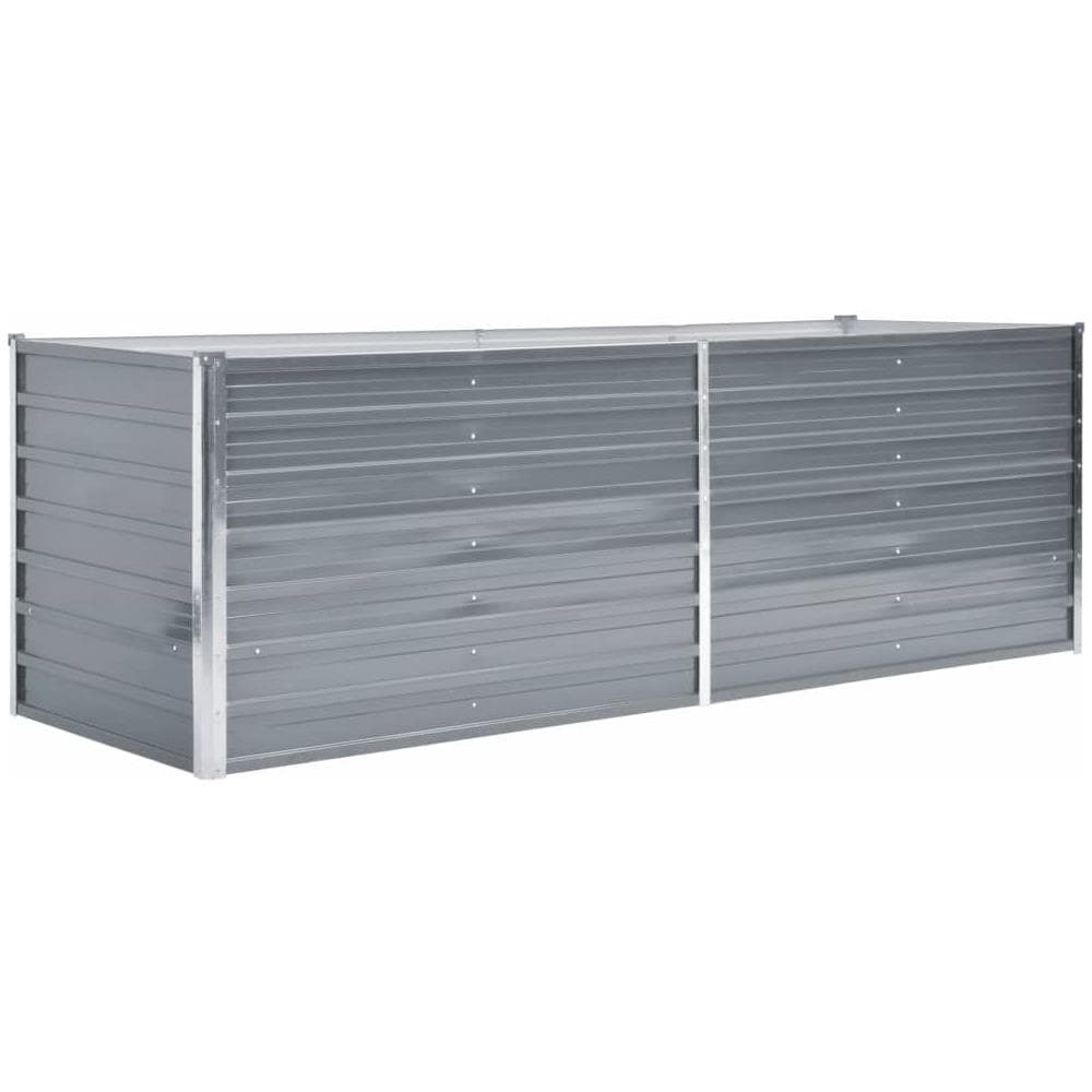 Fioriera Per Giardino In Acciaio Zincato 240x80x77 Cm Grigia - Foto 2
