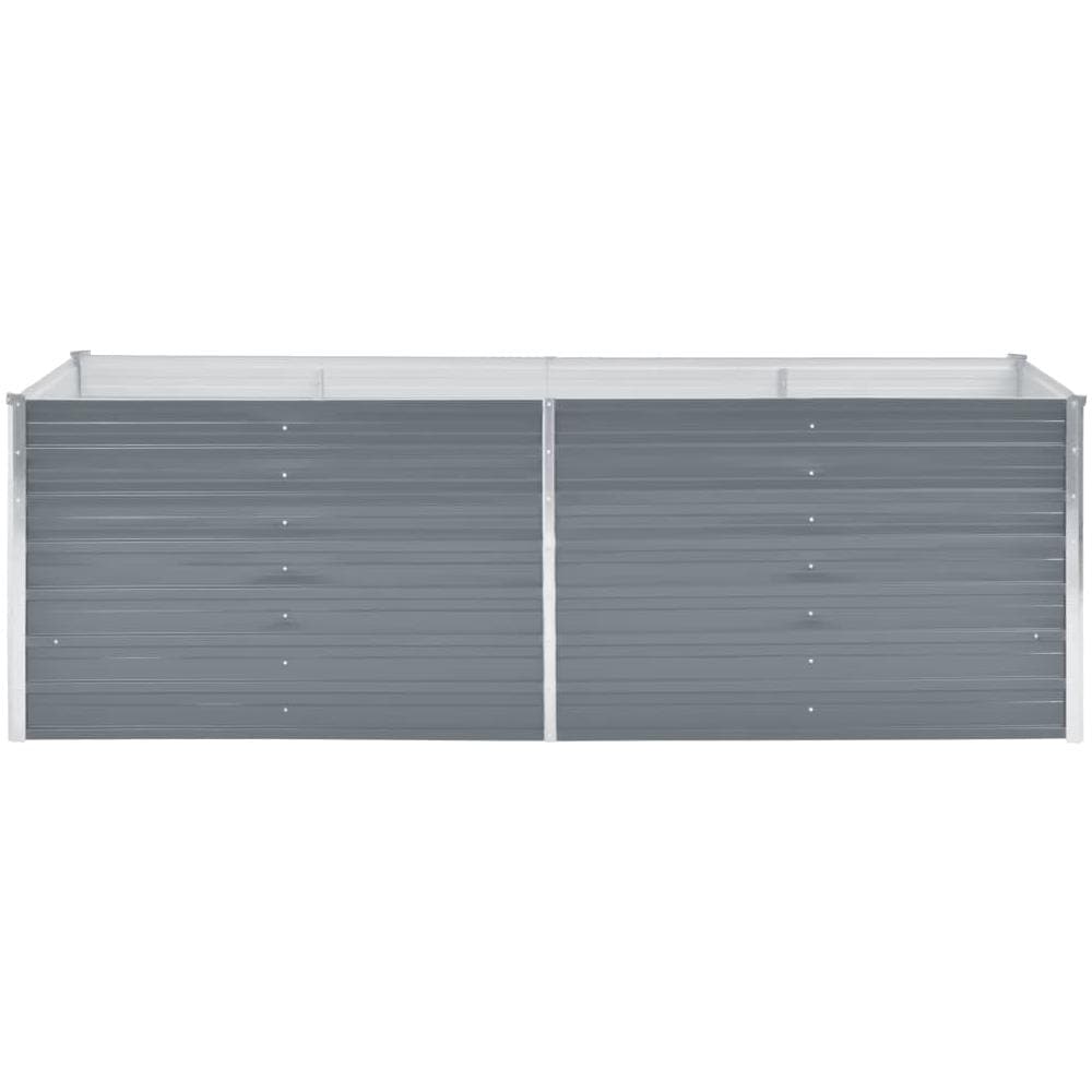 Fioriera Per Giardino In Acciaio Zincato 240x80x77 Cm Grigia - Foto 7