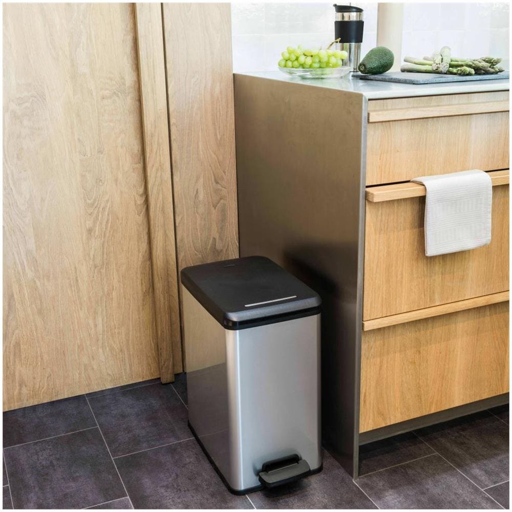 Pattumiera A Pedale Sottile Deco 25 L Argento 240639 - Foto 2