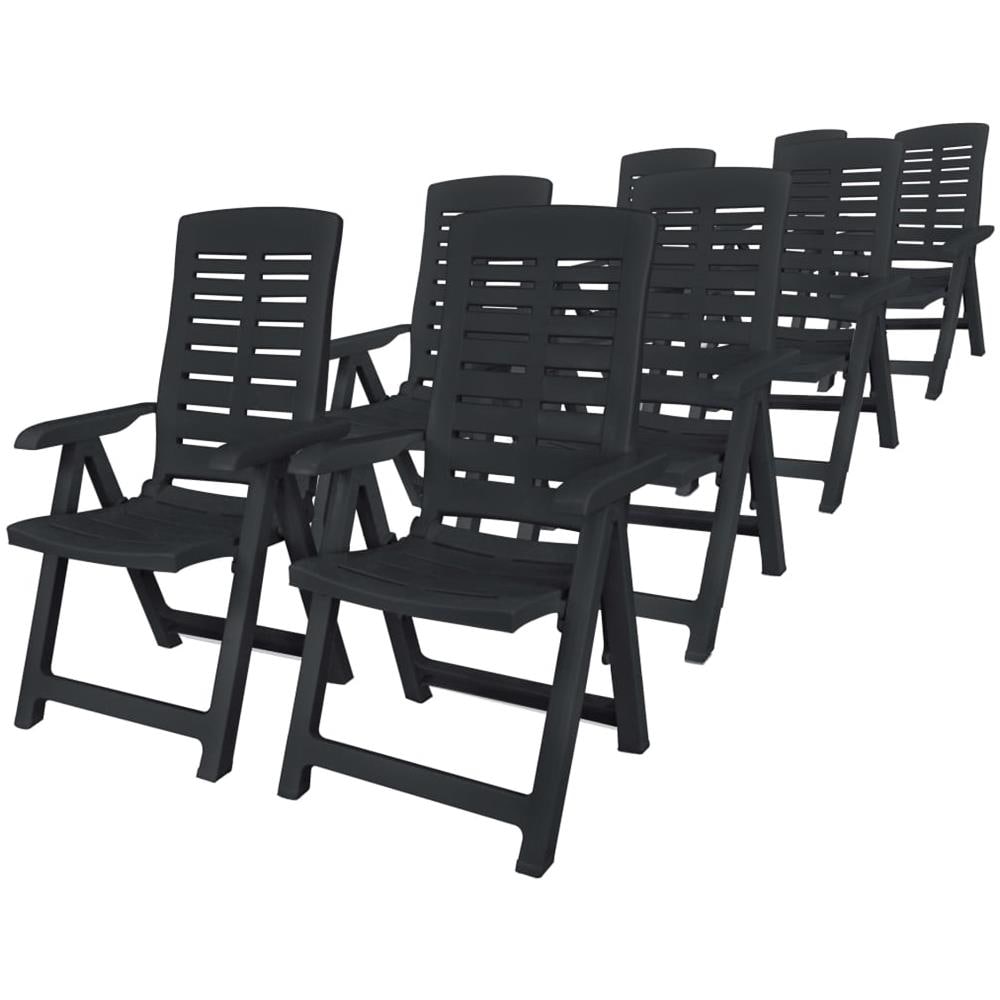 Set Da Pranzo Da Giardino 9 Pz In Plastica Antracite - Foto 2