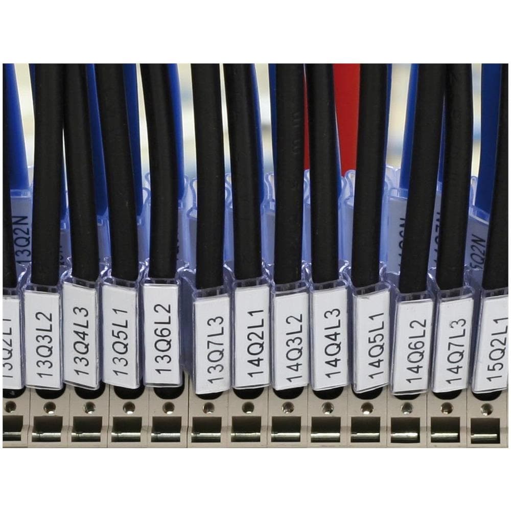 42092b Targhette Segnacavo Prefustellate Per Tubetti Pmf 4x15 Colore Bianco - 42092b - Foto 1