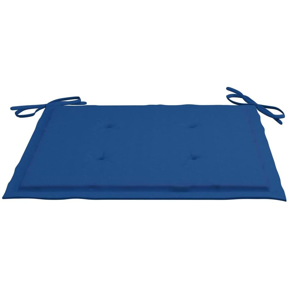 Cuscini per Sedie da Esterno 4 pz Blu Reale 40x40x4 cm Tessuto - Foto 3