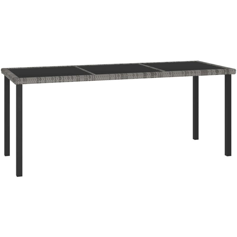 Set da Pranzo da Giardino 9 pz in Polyrattan Grigio - Foto 2