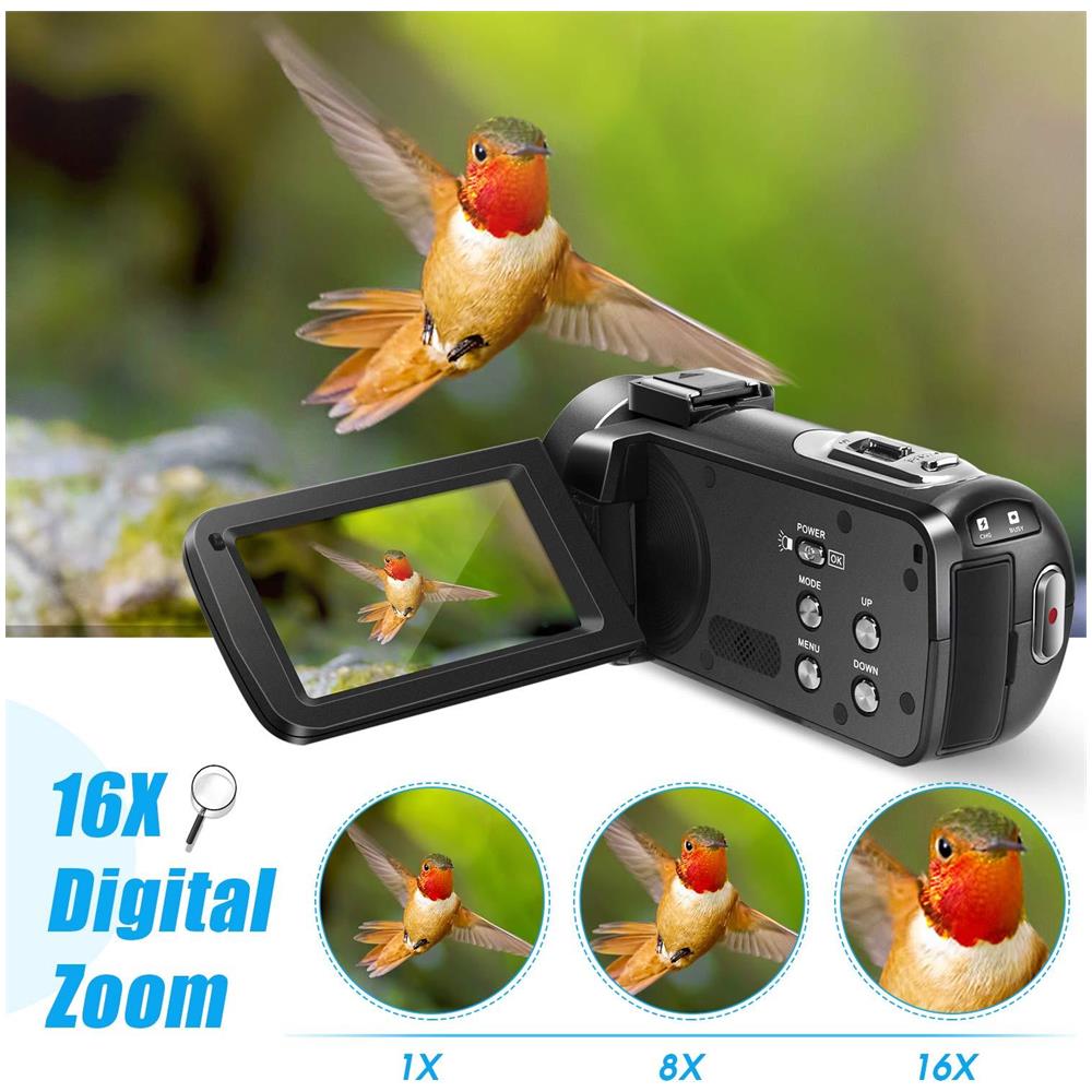 Videocamera 2.7k/36mp/zoom 16x/visione Notturna Ir - Foto 2