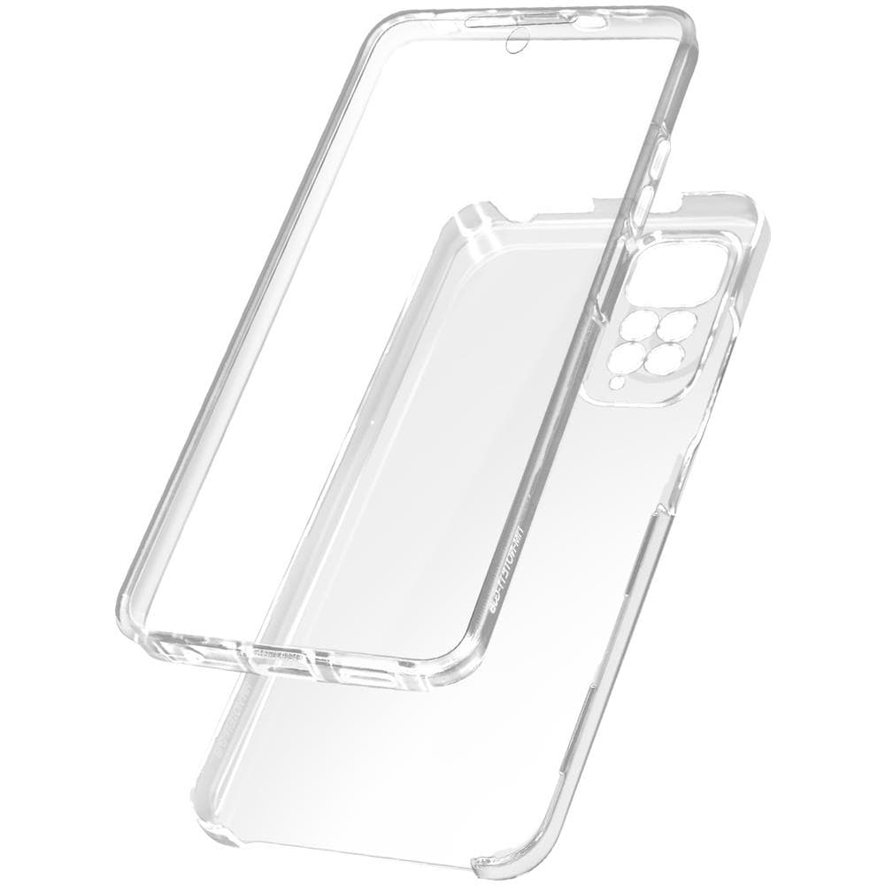 Cover Xiaomi Redmi Note 11 / 11s Retro Rigido E Fronte Flessibile - Trasparente - Foto 1