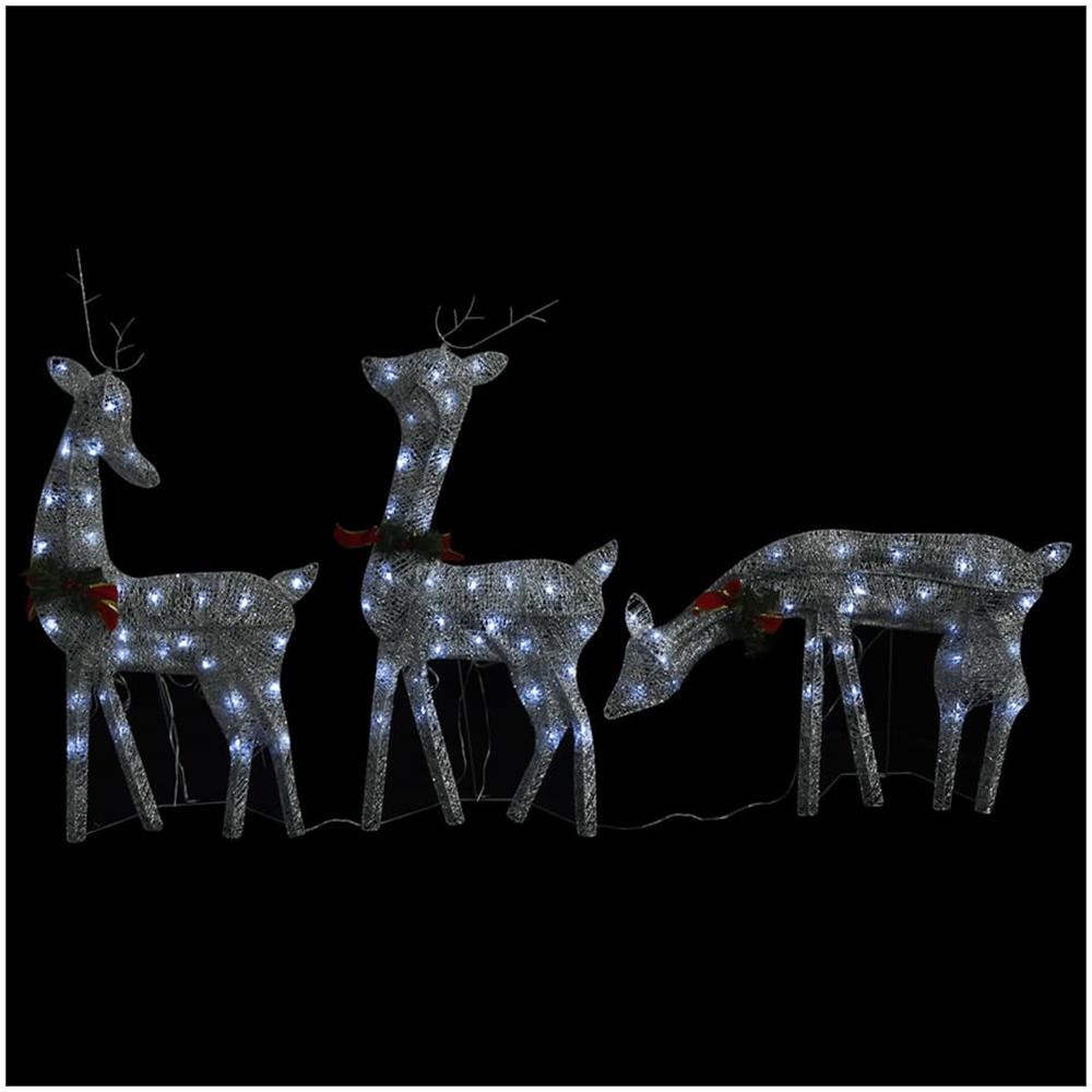 Famiglia Renne Natalizie 270x7x90 cm Rete Argento Bianco Freddo - Foto 7