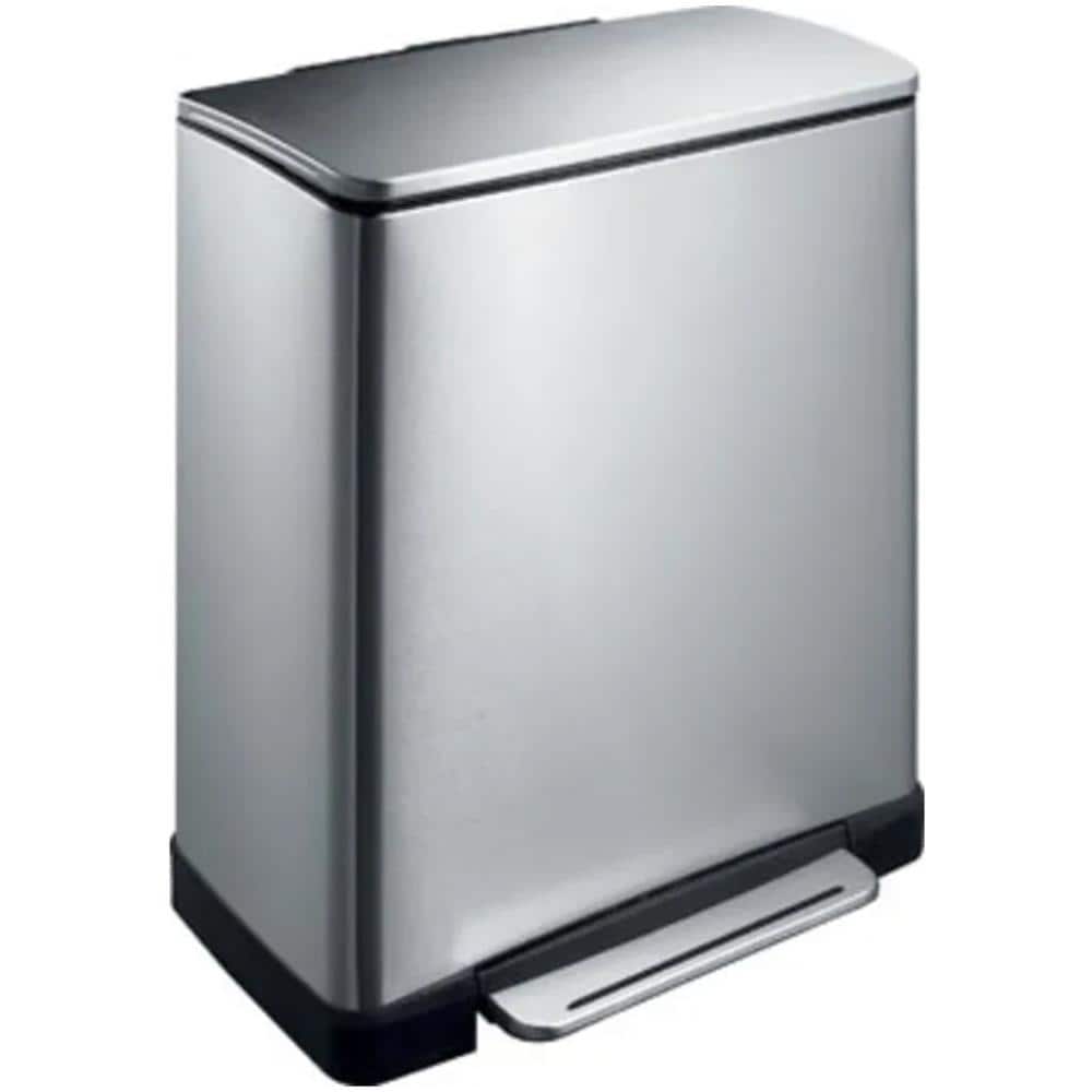 Pattumiera A Gradini E-cube 28 L+18 L Argento Opaco - Foto 2