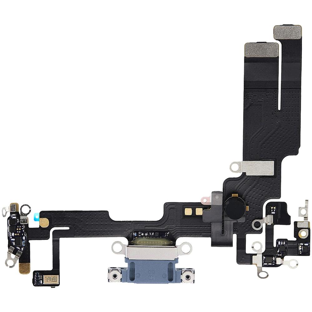 Connettore Di Ricarica Compatibile Per Iphone 14, Lightning + Microfono Azzurro - Foto 1