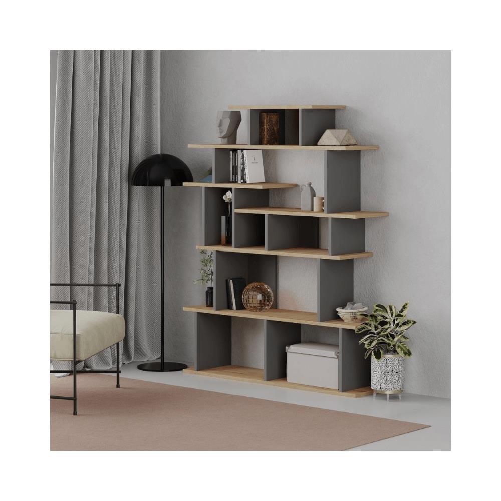 Libreria Design Apollon Rovere E Antracite - Foto 1