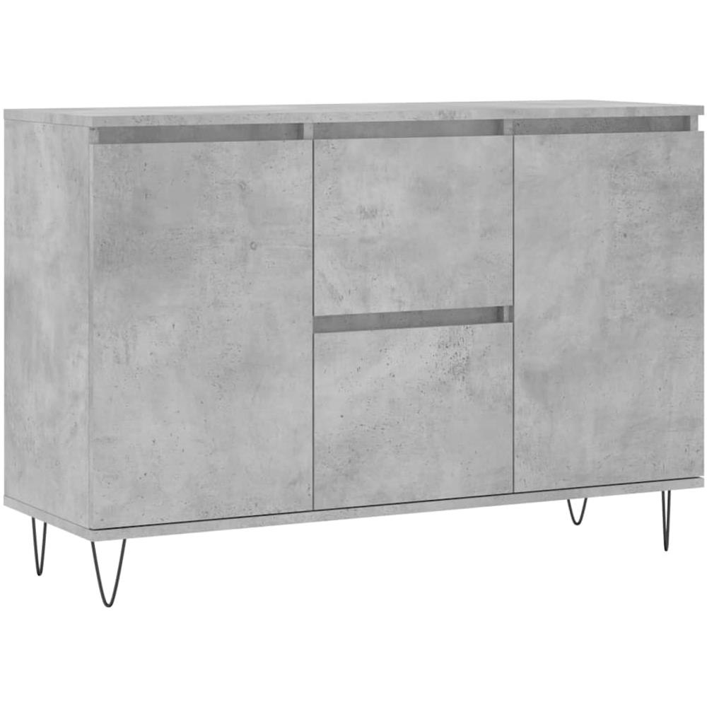 Credenza Grigio Cemento 104x35x70 Cm In Legno Multistrato - Foto 2