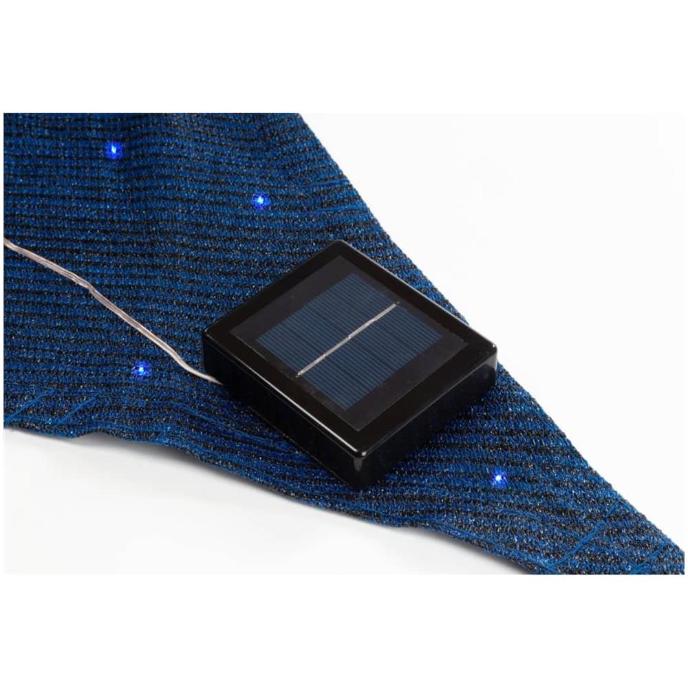 Vela Parasole Con Led Cielo Stellato Triangolare 3,6m Blu Scuro - Foto 3