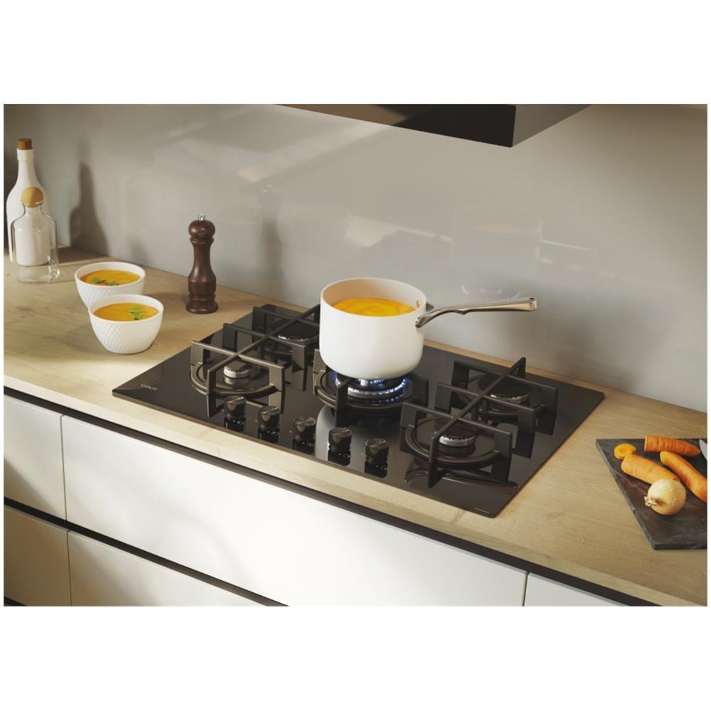 Piano Cottura CVG74WTB a Gas 5 Fuochi Gas Colore Nero - Foto 6