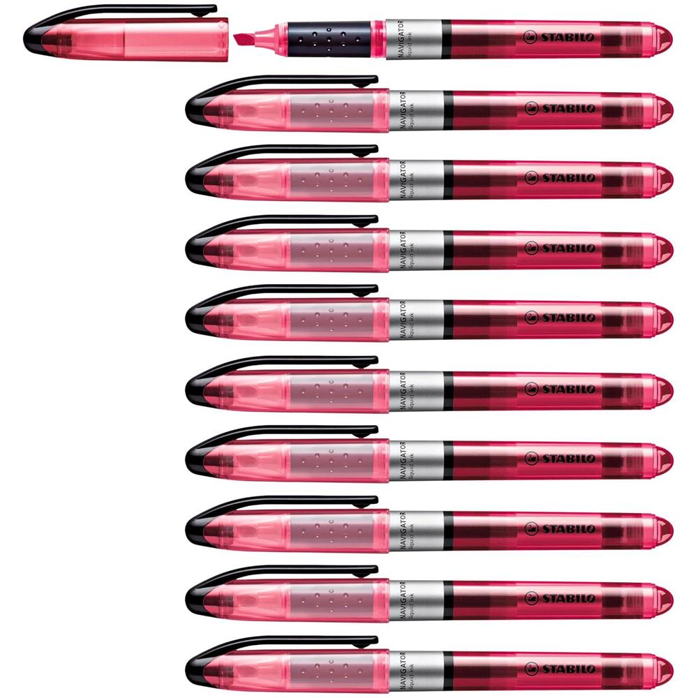 NAVIGATOR - Evidenziatore - Confezione da 10 - Rosa - Foto 1