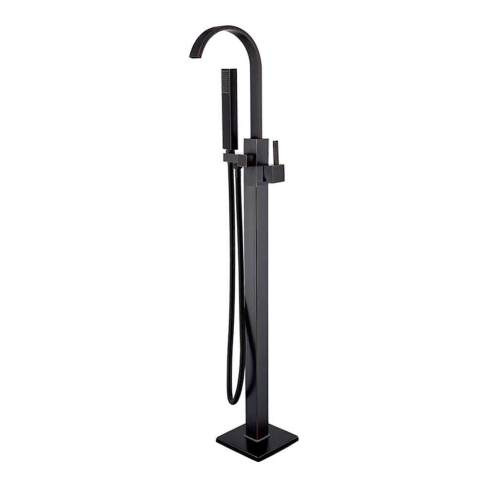 Rubinetto per vasca da bagno indipendente, Blackswan, tipo M29, modello nero anticato, misura 110 cm - Foto 1