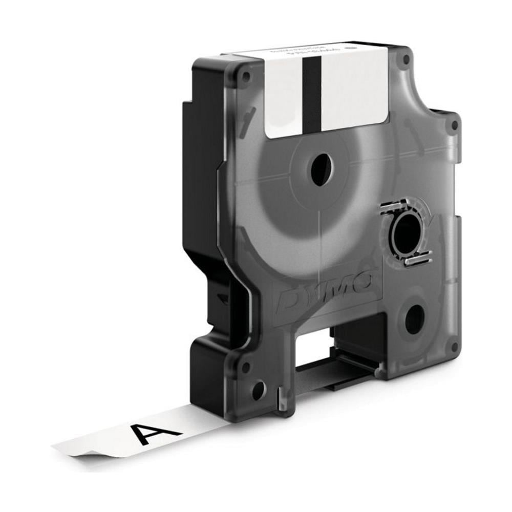 Nastro in Vinile per Etichettatrice Modello D1 Formato 9 mm x 5.5 m Nero su Bianco - Foto 2