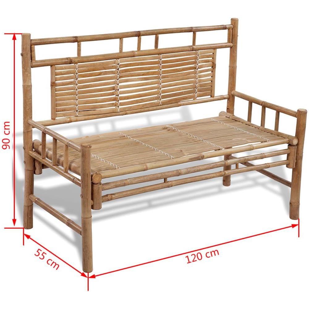Panca da Giardino 120 cm in Bambù - Foto 9