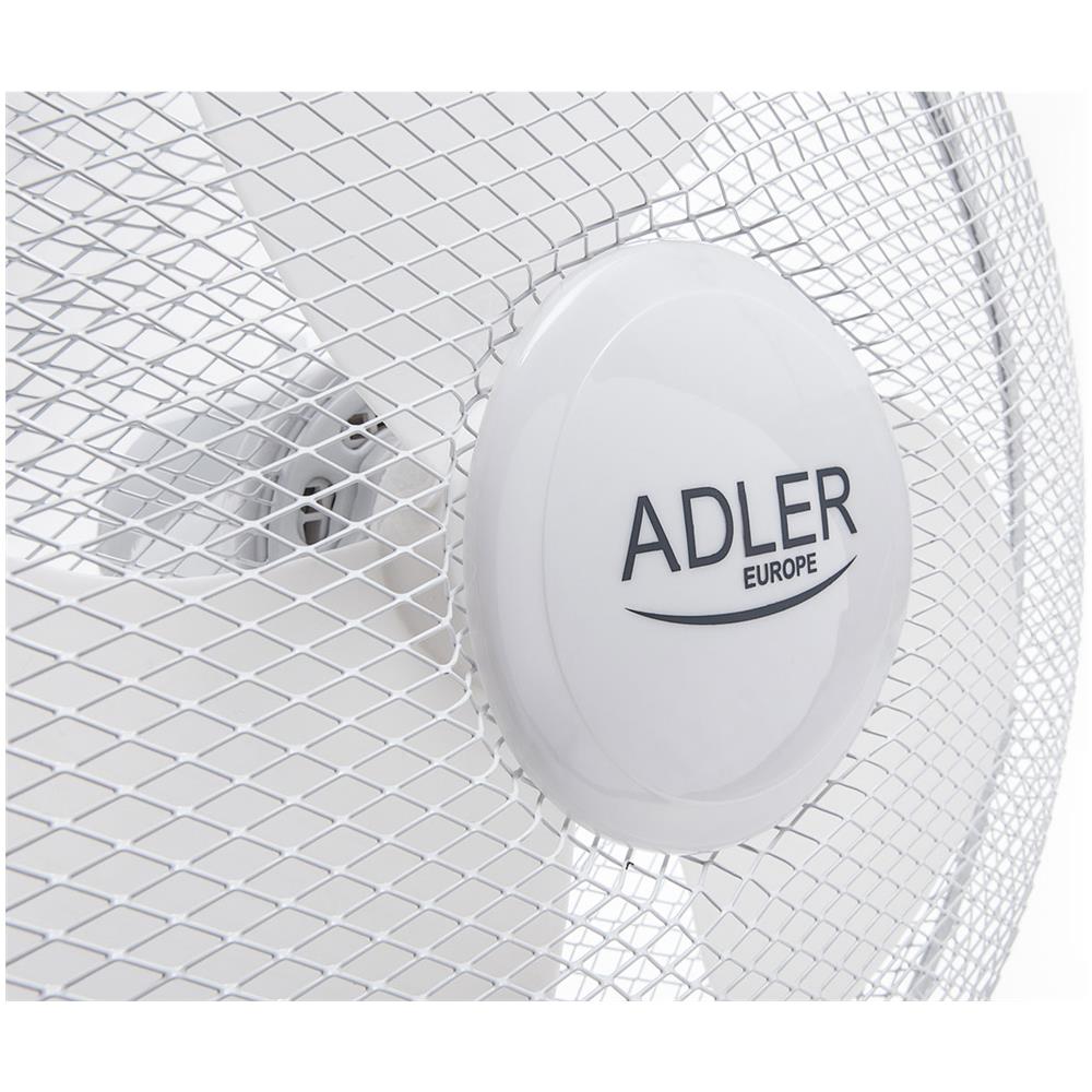 Ad7304 Ventilatore Da Tavolo, Silenzioso, Diametro Esterno 40cm, 3 Velocità, Oscillante 90w Bianco - Foto 2