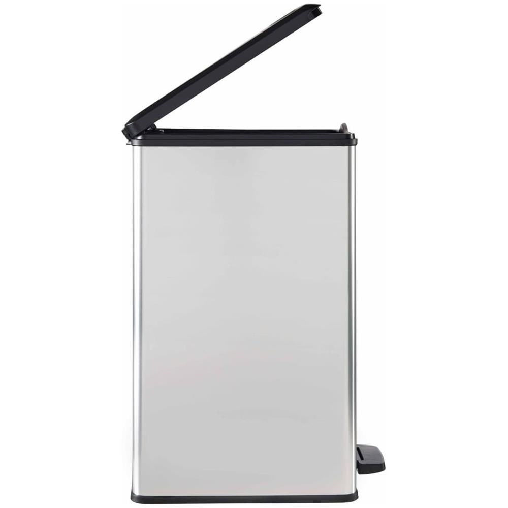 Pattumiera A Pedale Sottile Deco 40 L Argento 240640 - Foto 6