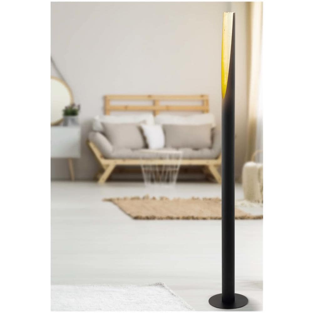 Lampada Da Pavimento A Led Barbotto 5w 137 Cm Nera E Oro - Foto 2