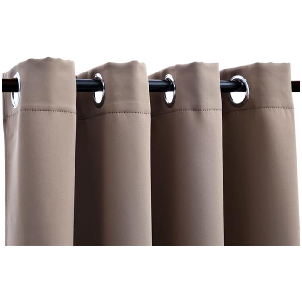 Tende Oscuranti Con Anelli Metallo 2 Pz Grigio Talpa 140x245 Cm - Foto 4