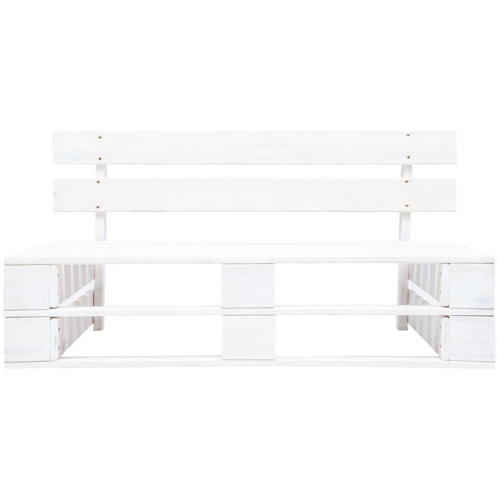 Panca Da Giardino Con Pallet In Legno Bianca - Foto 2