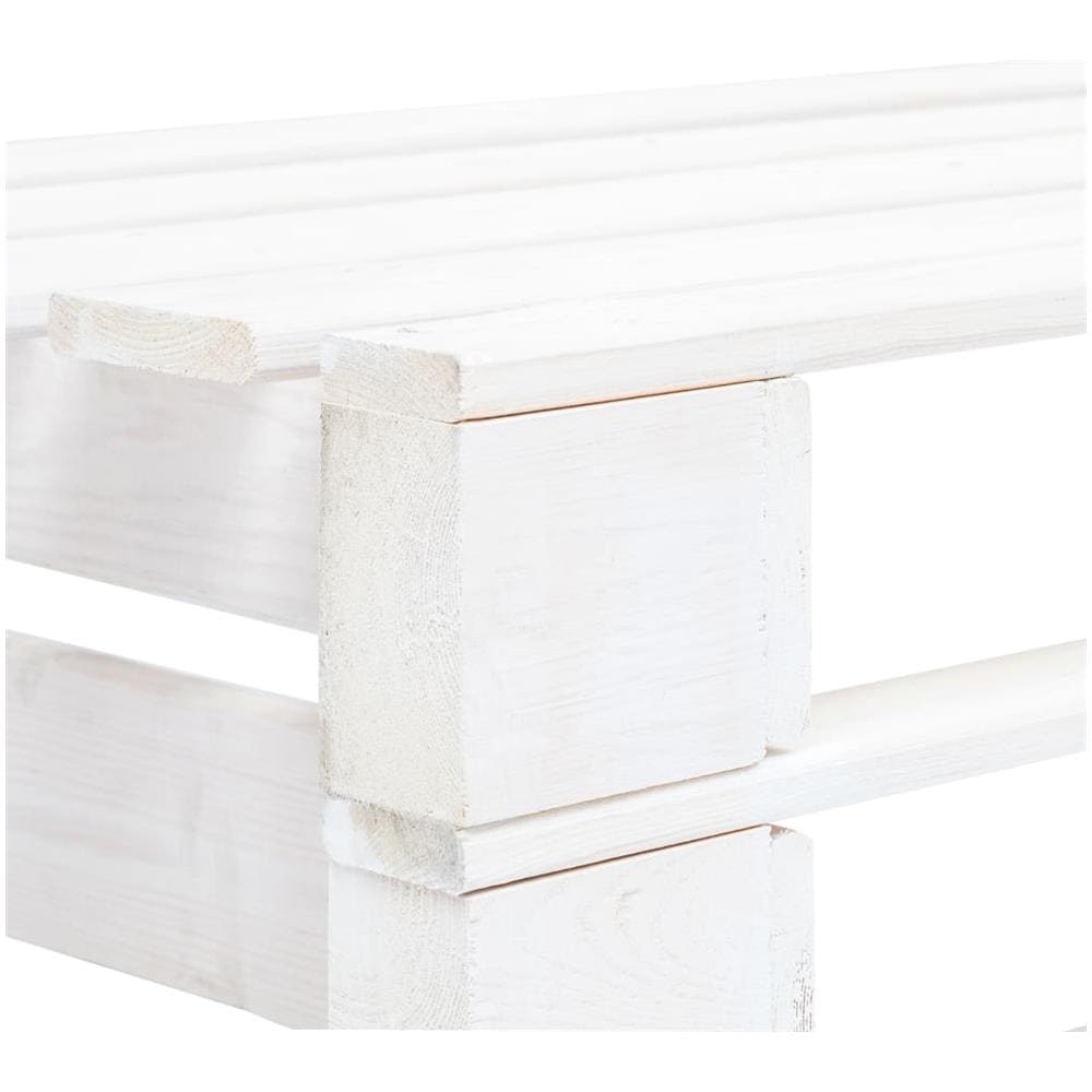 Panca Da Giardino Con Pallet In Legno Bianca - Foto 8