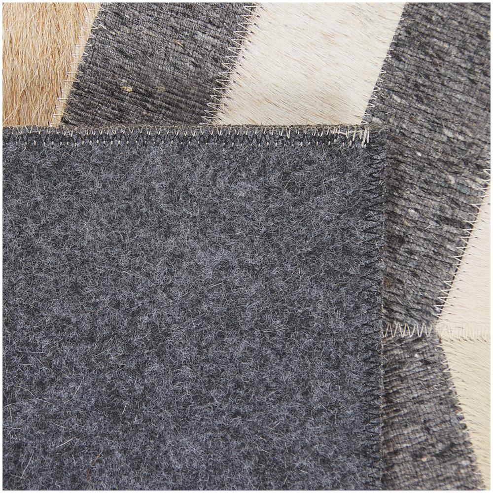 Tappeto In Pelle Di Mucca Grigio E Beige 160 X 230 Cm Baggoze - Foto 2