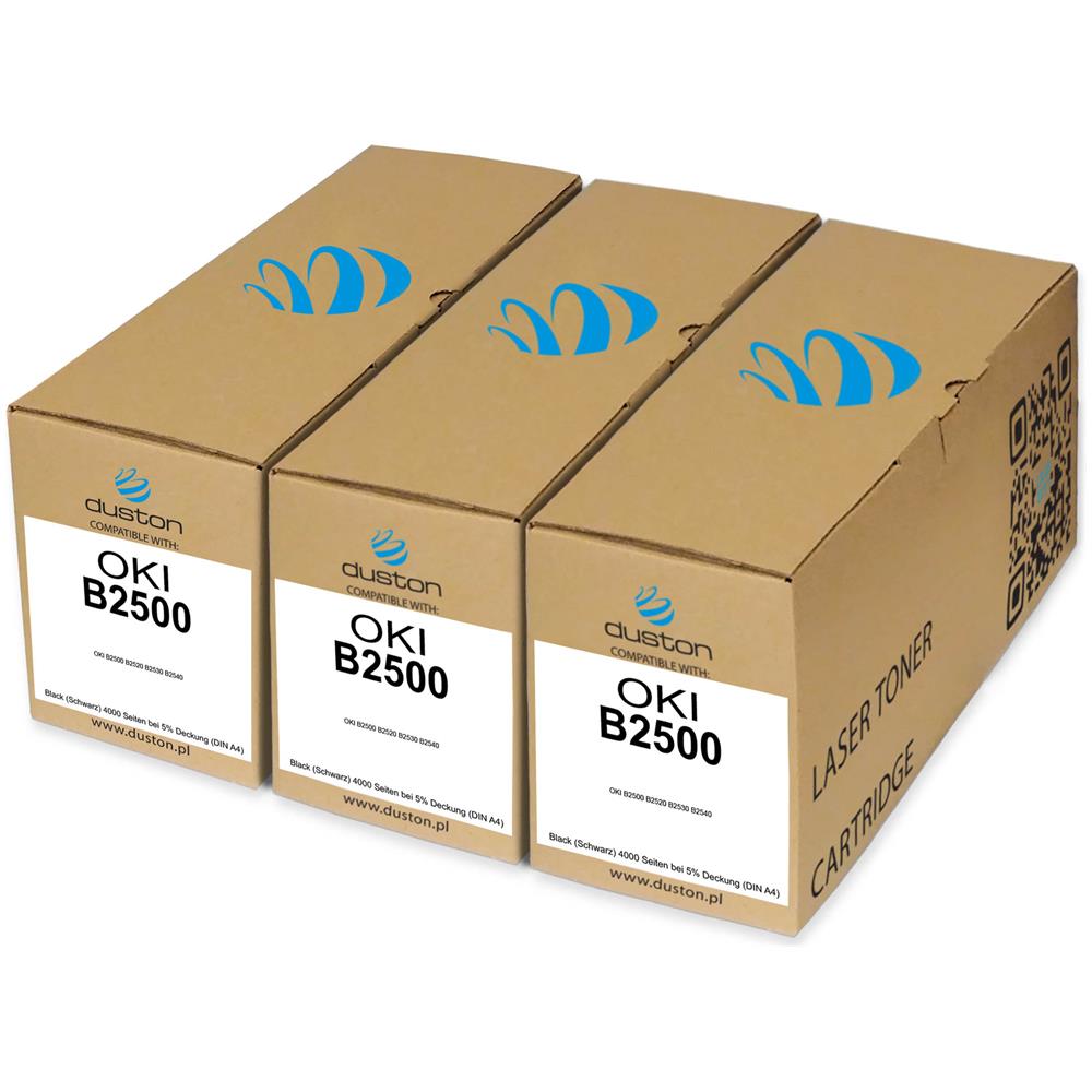 TONER COMPATIBILE - 3x B2500, 09004391 Negro Compatible Con Oki B2500 B2520 B2530 B2540 - Foto 1