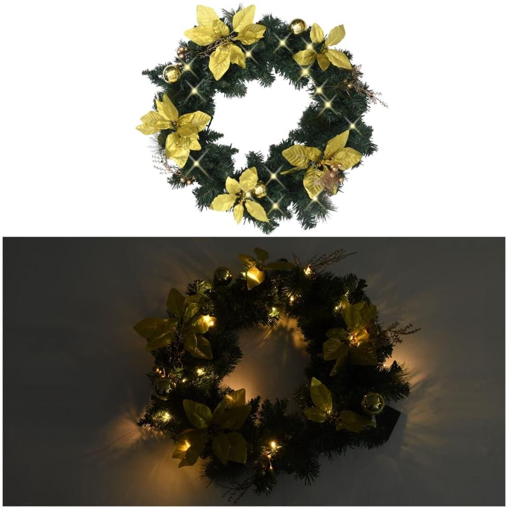 Ghirlanda di Natale con Lucine LED Verde 60 cm in PVC - Foto 2