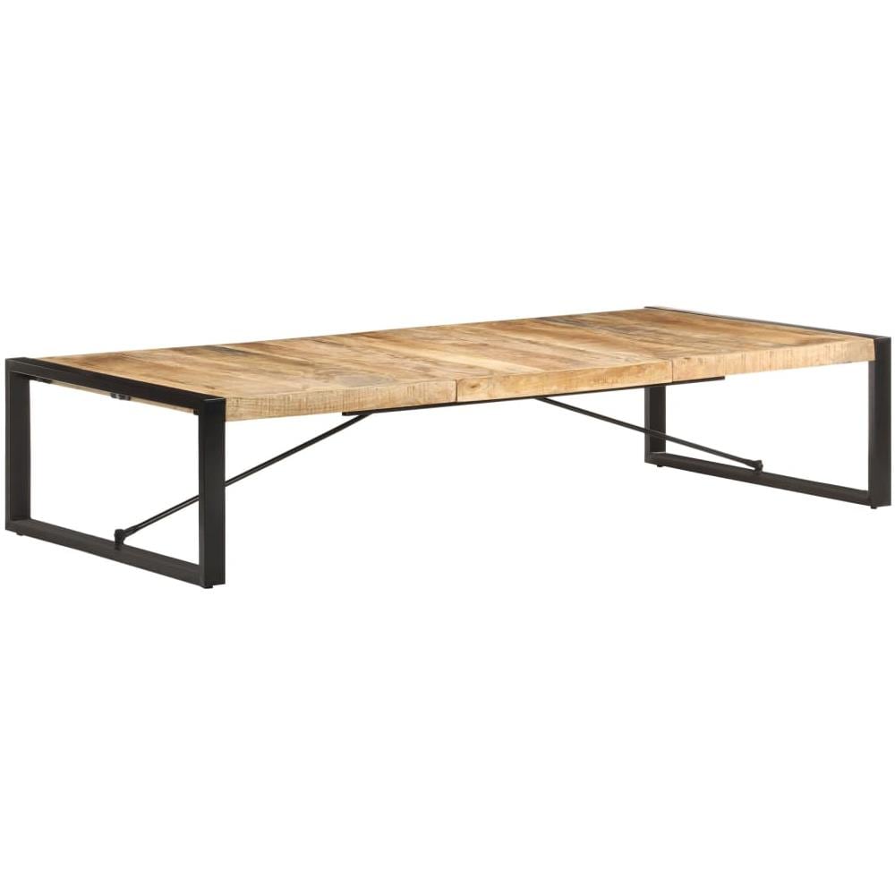 Tavolino Da Salotto 180x90x40 Cm In Legno Di Mango Grezzo - Foto 8