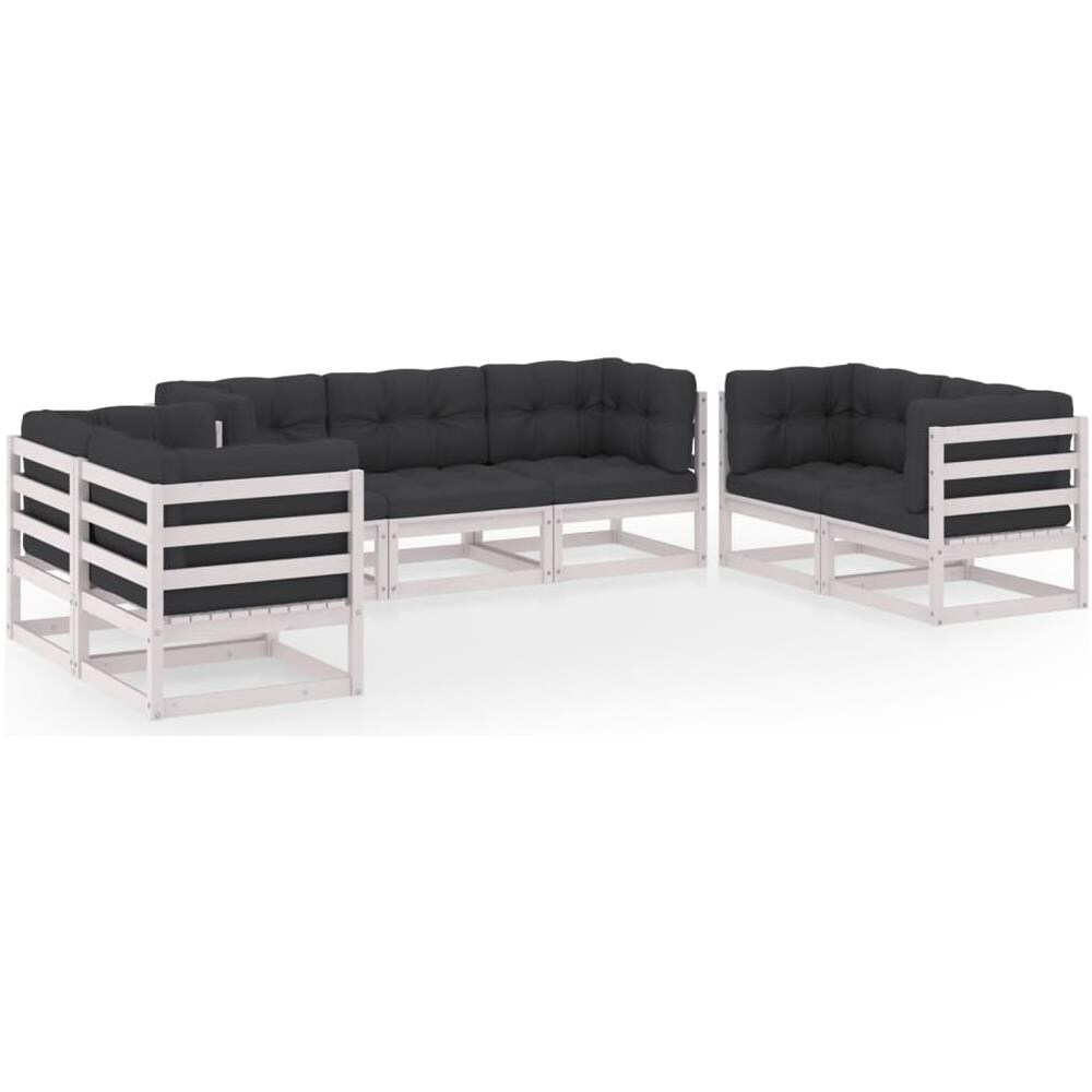 Set Divani da Giardino 7 pz con Cuscini Legno Massello di Pino - Foto 2