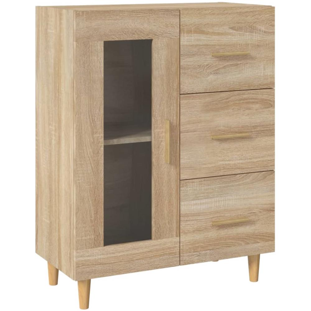 Credenza Rovere Sonoma 69,5x34x90 Cm In Legno Multistrato - Foto 2