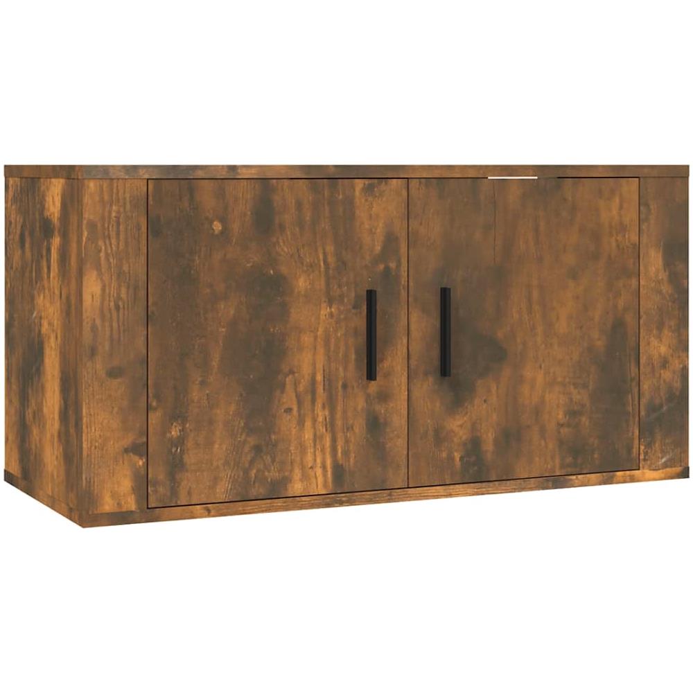 Mobile Porta Tv A Parete Rovere Fumo 80x34,5x40 Cm - Foto 2