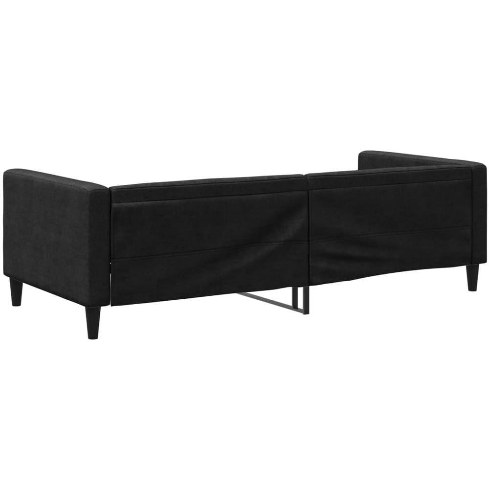 Letto Da Giorno Nero 90x200 Cm In Tessuto - Foto 7
