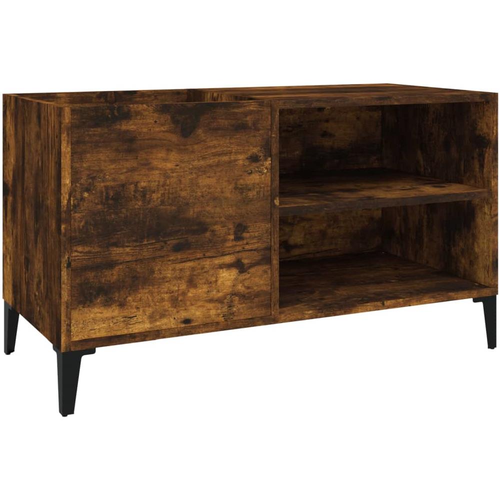 Mobile Porta Dischi Rovere Fumo 84,5x38x48 Cm Legno Multistrato - Foto 1