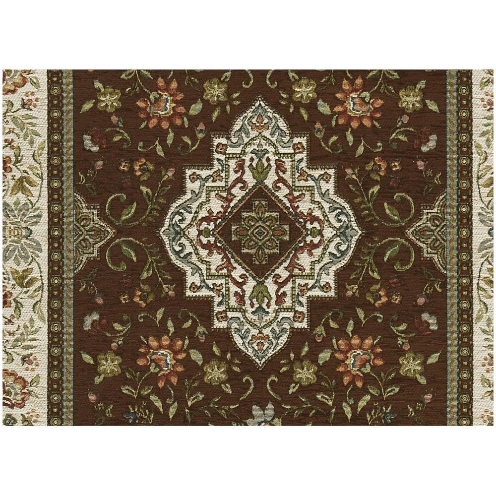 Tappeto Salotto Camera Velour Antiscivolo Mod. Tabriz Suardi Vari Colori 65x300cm Marrone - Foto 5