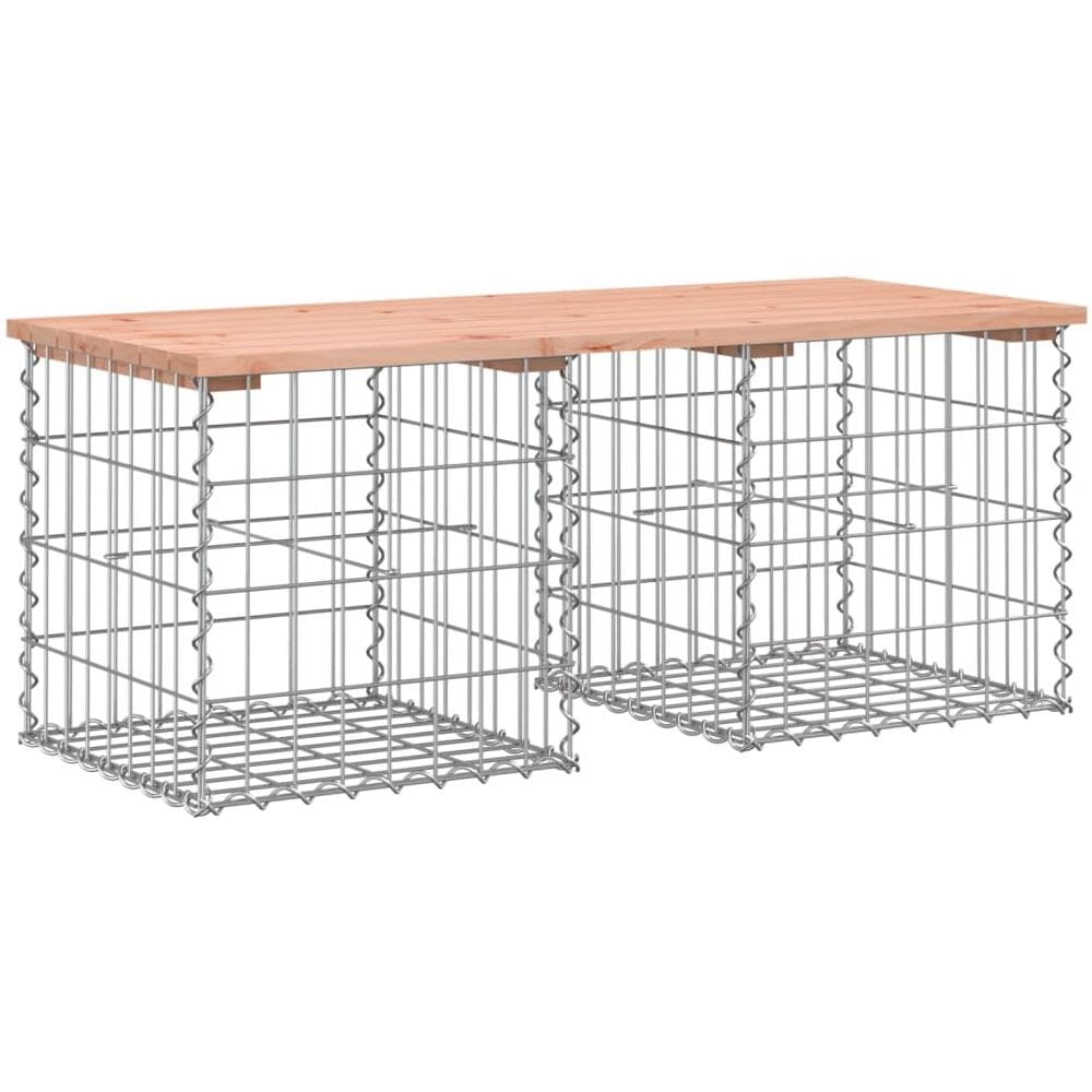 Panca da Giardino Design Gabbione 103x44x42 cm Massello Douglas - Foto 2