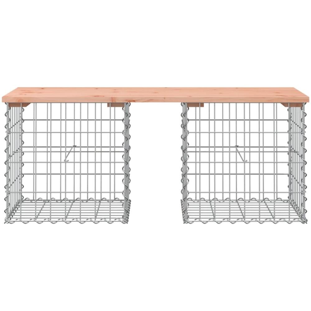 Panca da Giardino Design Gabbione 103x44x42 cm Massello Douglas - Foto 3