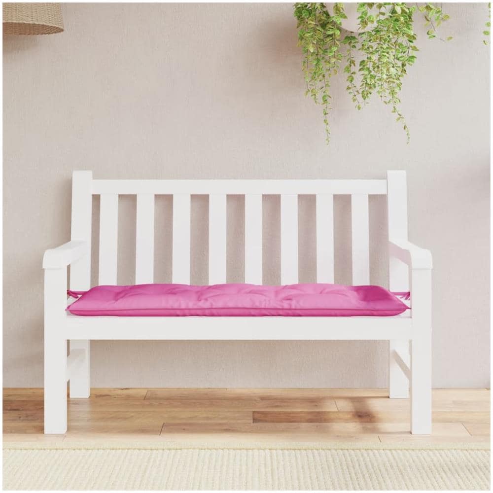 Cuscino Per Panca Da Giardino Rosa 120x50x7 Cm In Tessuto - Foto 1
