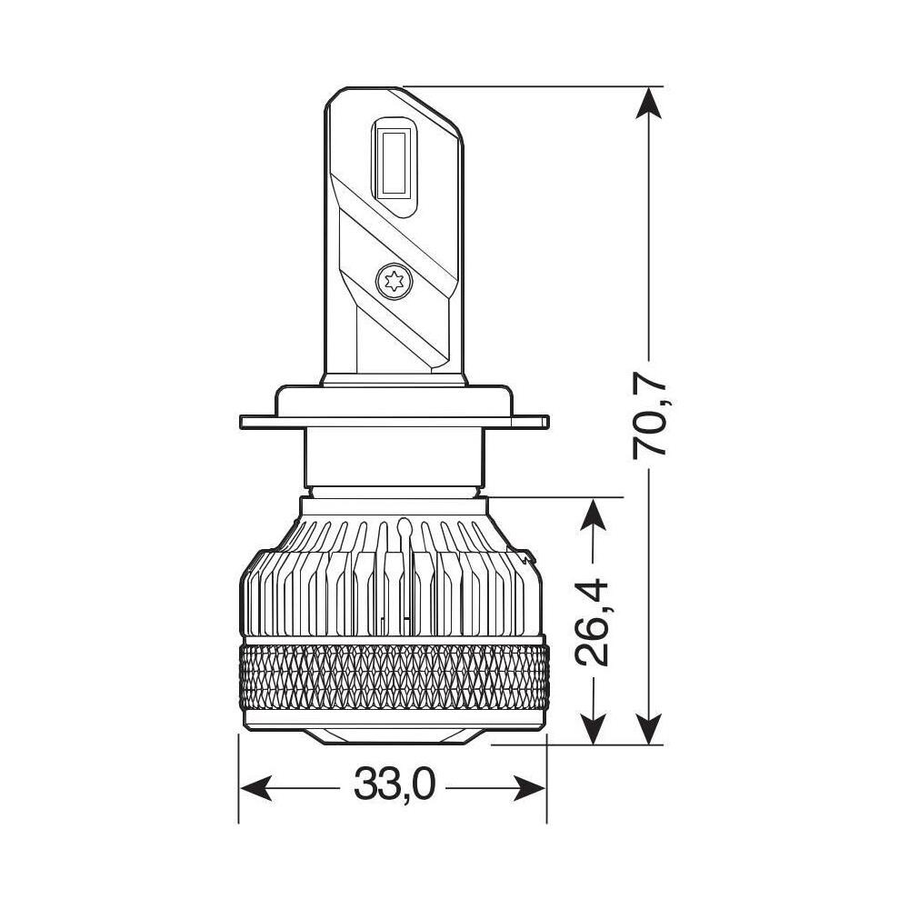 9/32v Halo Led Serie 14 Lightning - (h7) - 45w - Px26d - 2 Pz - Scatola - Foto 3