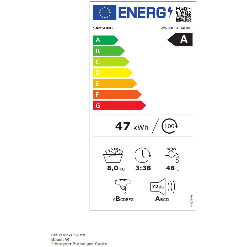 Lavatrice Standard WW80CGC04DAEEC Ecobubble 8 Kg Classe A Centrifuga 1400 giri - Foto 2